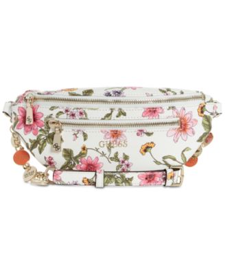 guess floral fanny pack