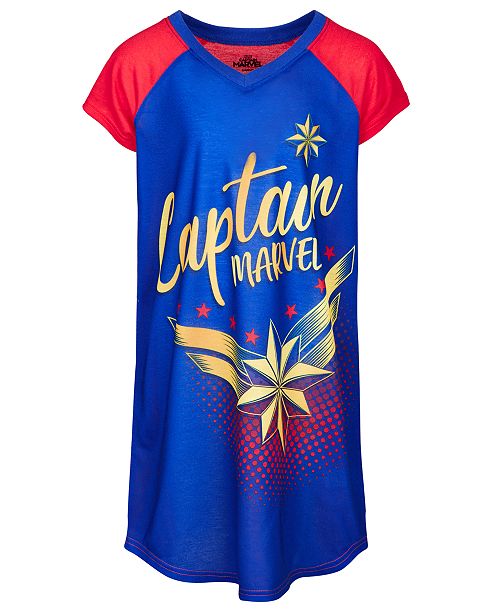Ame Little Big Girls Captain Marvel Graphic Print Nightgown