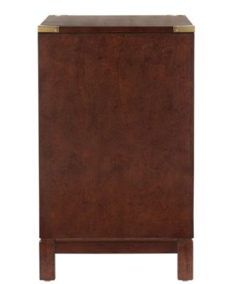 Herley 3-Drawer Gold Accent End Table Nightstand