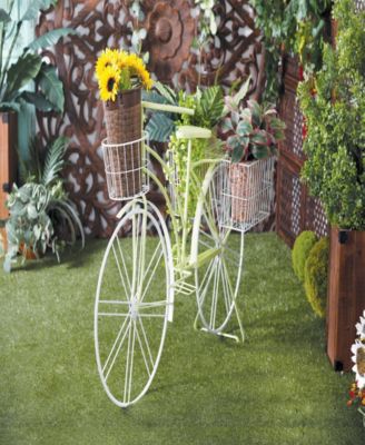 Eclectic Tin Bicycle Plant Stand