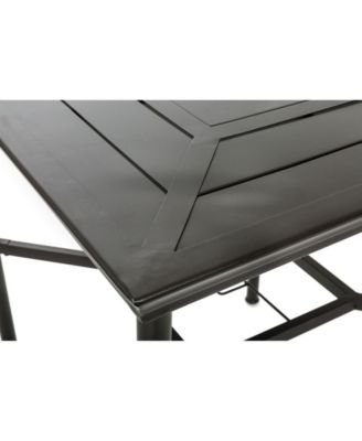 Hanover Montclair 3-Piece High-Dining Set with 2 Swivel Chairs and a 33" Square Table - 36.2" x 33" x 87.9"