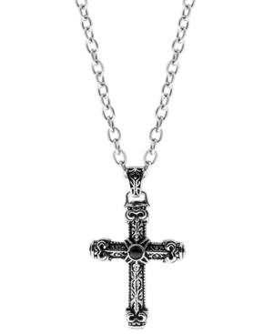 image of Sutton Stainless Steel Antique Cross Pendant Necklace
