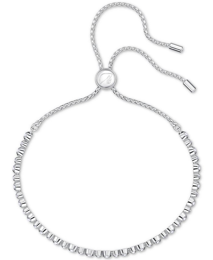 Swarovski SilverTone Crystal Slider Bracelet Macy's