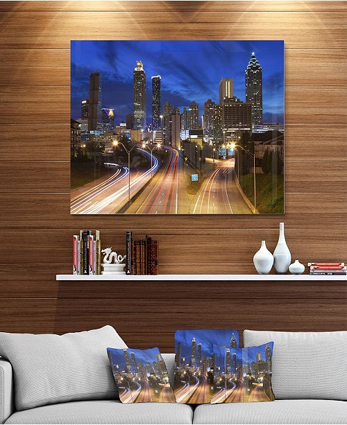 Design Art Designart Atlanta Skyline Twilight Blue Hour Cityscape Metal Wall Art 40 X 30 Reviews All Wall Decor Home Decor Macy S