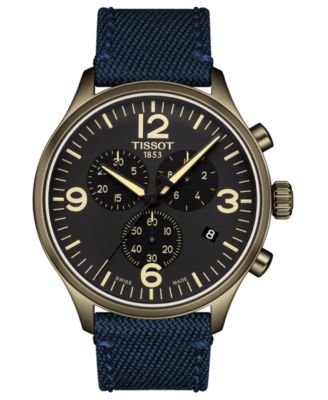 Tissot Men s Swiss Chronograph Tissot Chrono XL Blue Fabric Strap