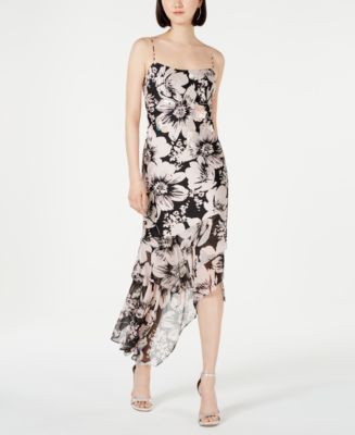 Adrianna Papell Embellished Asymmetrical Dress - Macy's