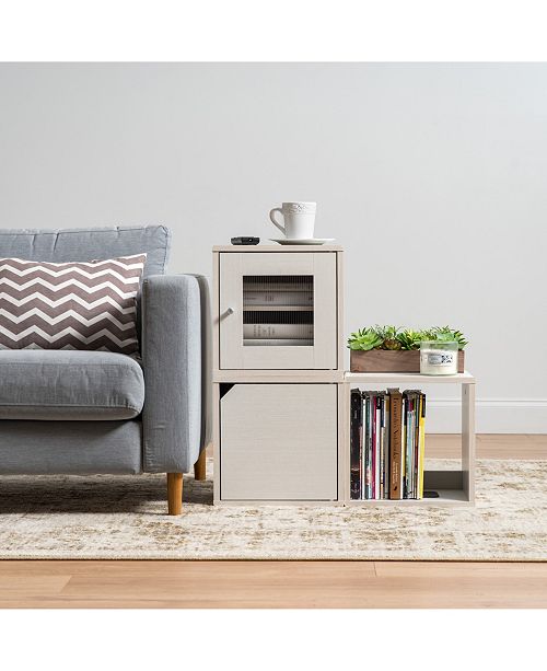 IRIS USA Wood Storage Cube with Door, Kuda Series & Reviews Furniture