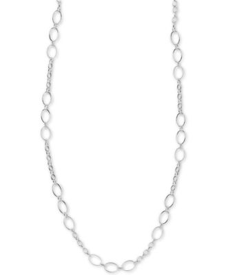 Argento Vivo - Fancy Link 36" Chain Necklace in Sterling Silver