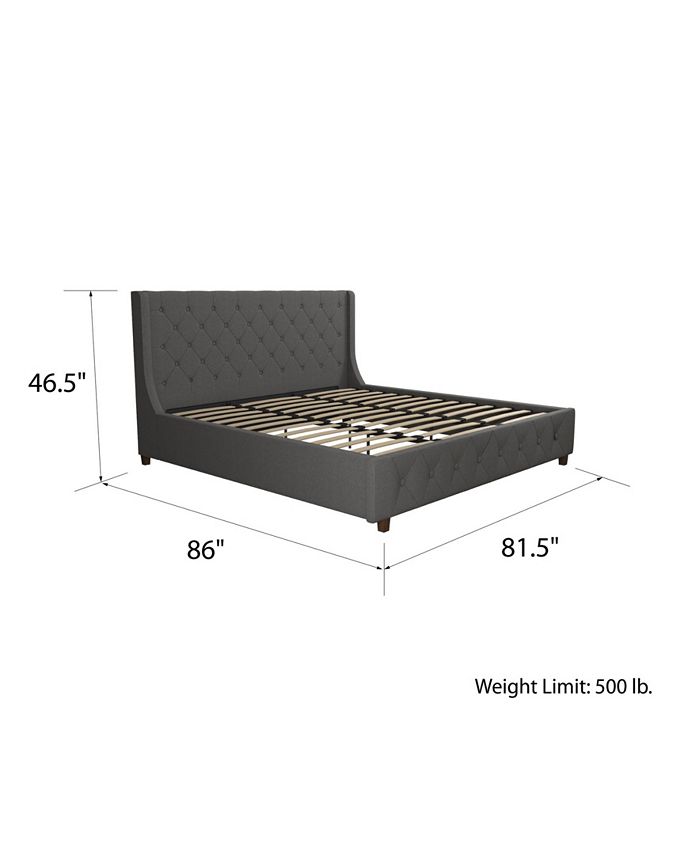 CosmoLiving Mercer Upholstered Bed, King & Reviews - Furniture - Macy's