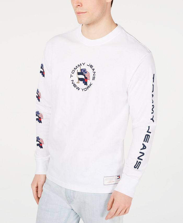 Tommy Hilfiger Tommy Jeans Men's Logo Graphic Long Sleeve T-Shirt - Macy's