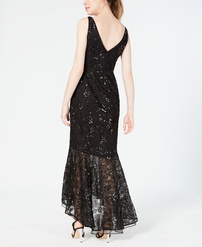 calvin klein sequin embellished gown
