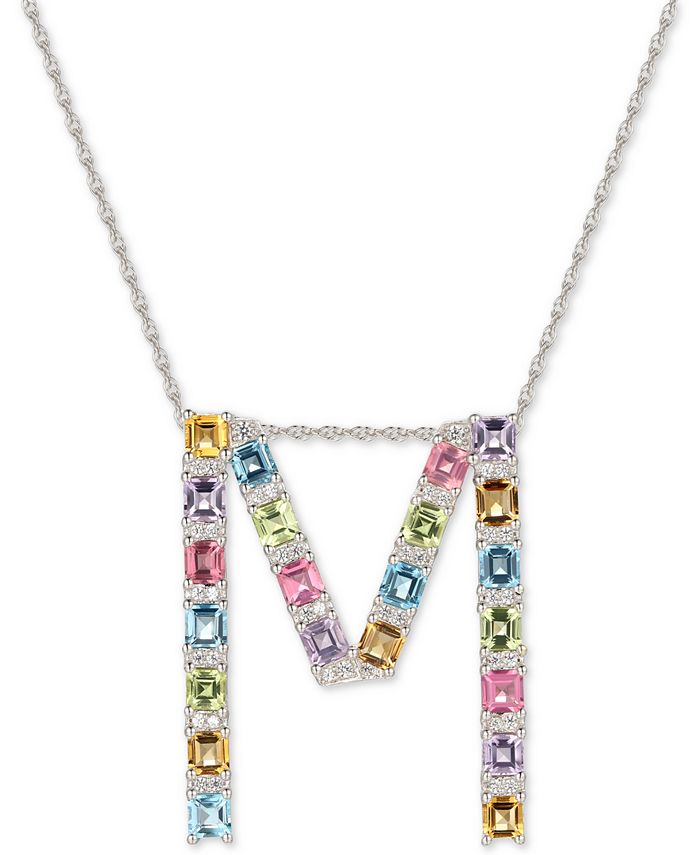 Macy s Multi Gemstone 3 1 5 ct. t.w. Initial 18