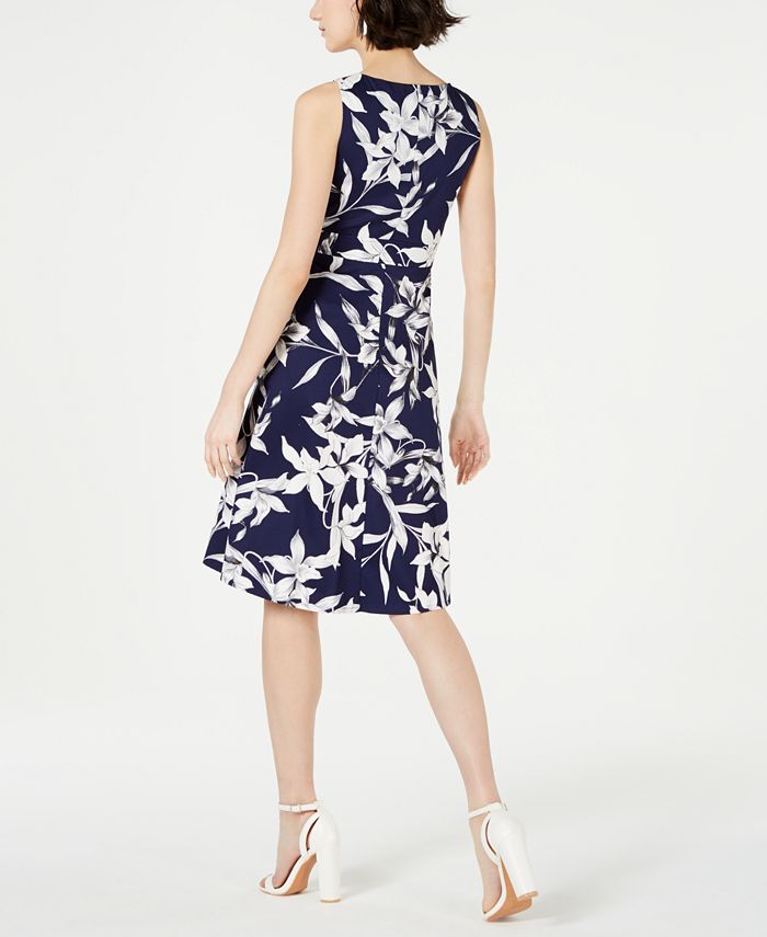 Taylor Button-Front Fit & Flare Dress - Macy's