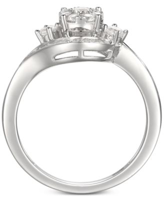 Cubic Zirconia Multi-Stone Ring in Sterling Silver