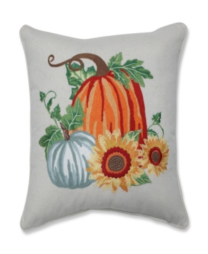 Pillow Perfect Pumpkin Patch Embroidered Decorative Harvest Pillow In Orange