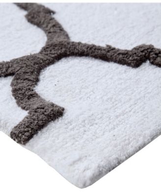 Geometric Non-Skid Cotton Bath Rug, 30" x 50"