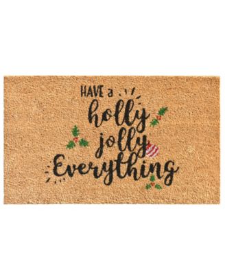Home & More - Holly Jolly 17" x 29" Coir/Vinyl Doormat