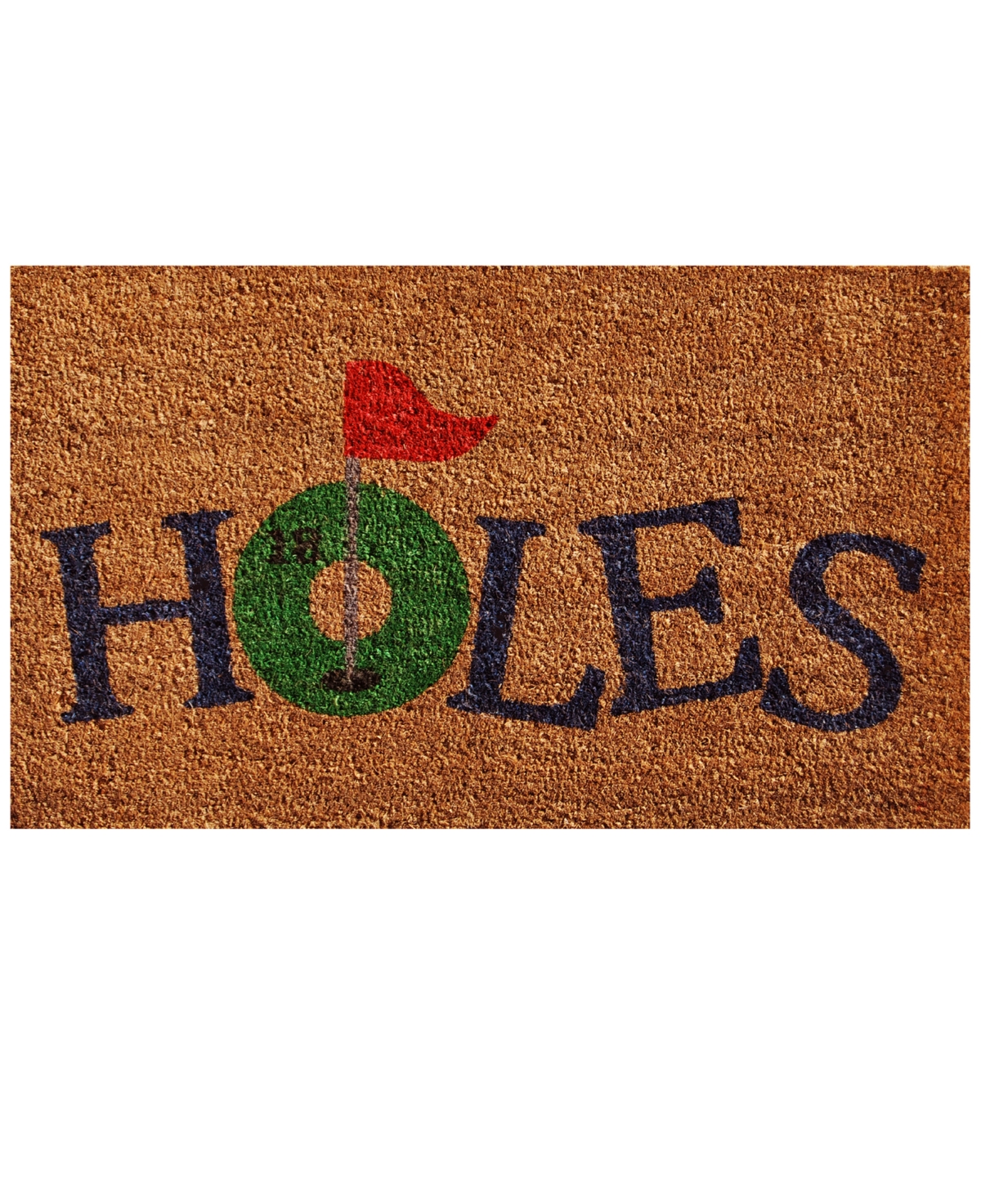 Home & More 18 Holes 24" X 36" Coir/vinyl Doormat In Multi