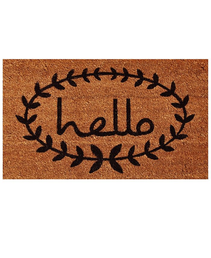 Home & More - Calico Hello 24" x 36" Coir/Vinyl Doormat