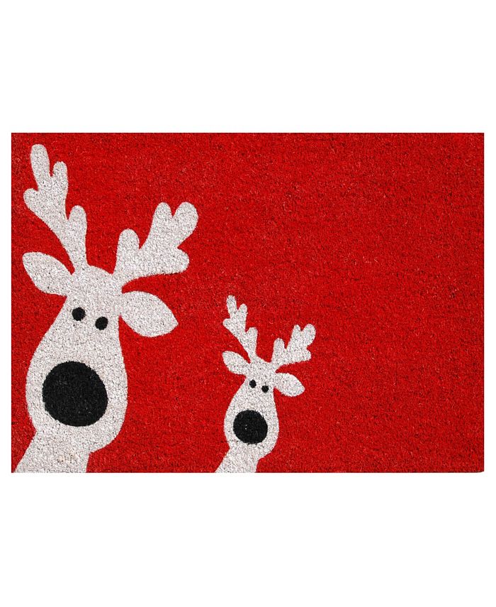 Home & More - Peeking Reindeer 17" x 29" Coir/Vinyl Doormat