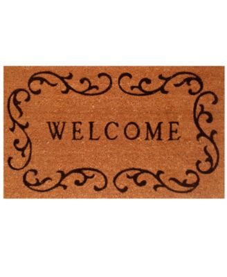 Home & More - Welcome Curlicue 24" x 36" Coir/Vinyl Doormat