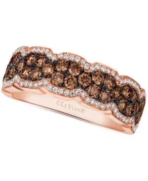 image of Le Vian Chocolatier Diamond Band (1-1/10 ct. t.w.) in 14k Rose Gold