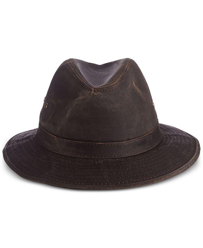 Scala Men's Weathered Cotton Safari Hat Large Brown