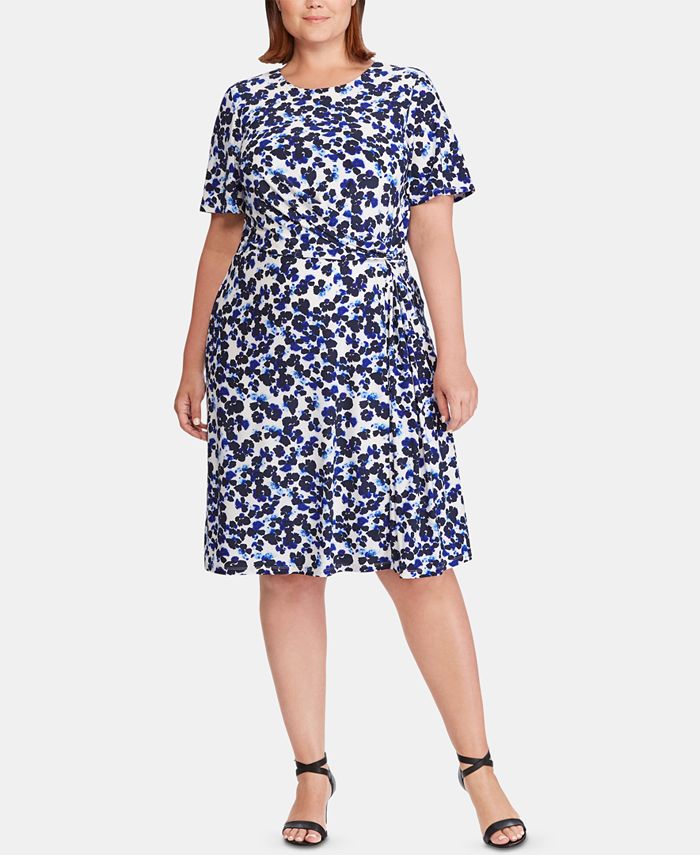 Lauren Ralph Lauren Plus Size Floral-Print Dress - Macy's