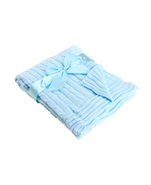 image of 3 Stories Trading Cable Knit Baby Blanket