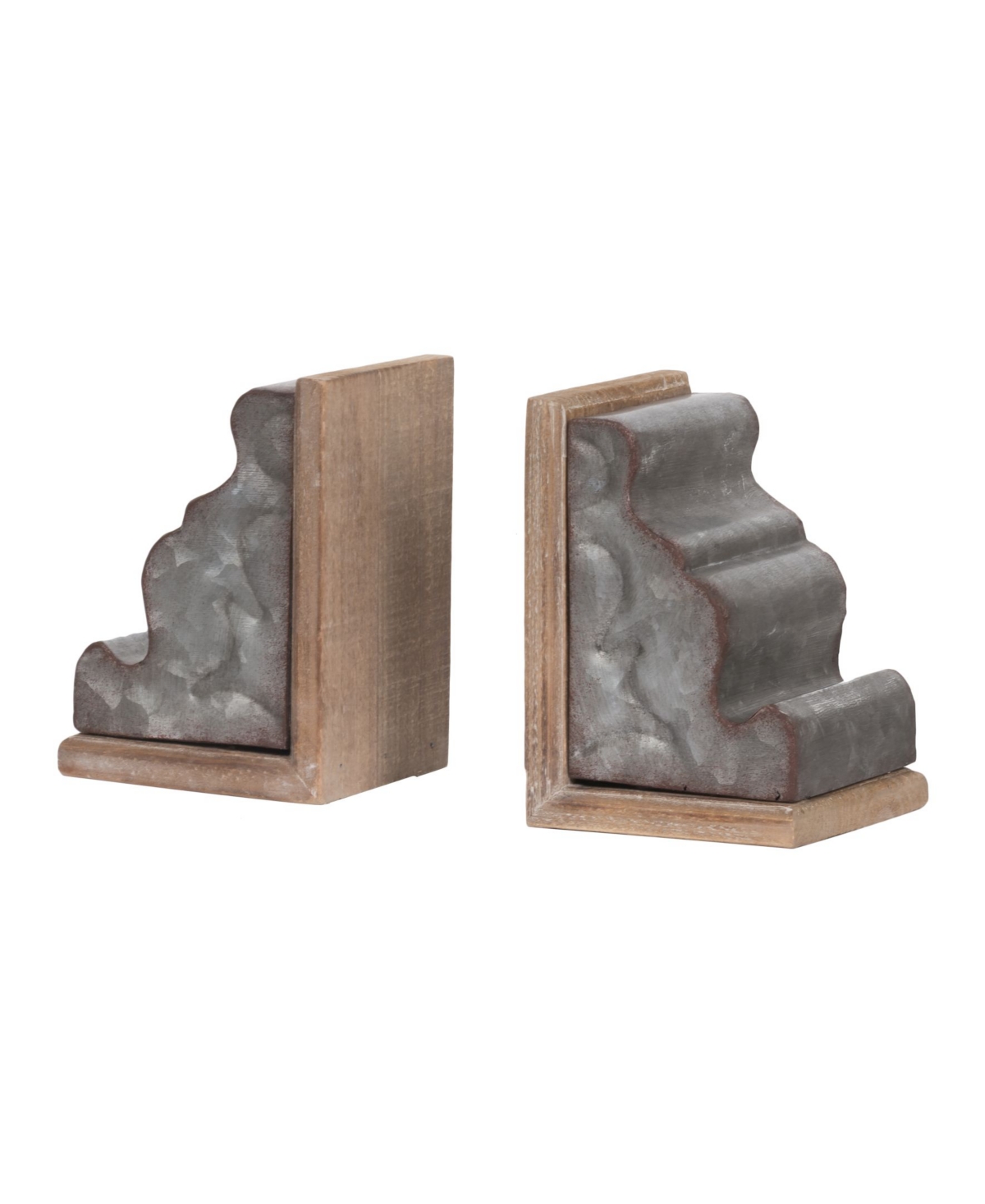 Ab Home Marna Geode Bookends, Set Of 2 In Gray