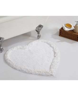 Ruffle Heart Shape Bath Rug, 30"