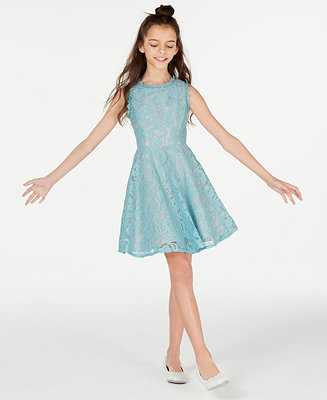Rare Editions Big Girls Lace Fit & Flare Dress, Created for Macy&#39;s & Reviews - Dresses - Kids ...