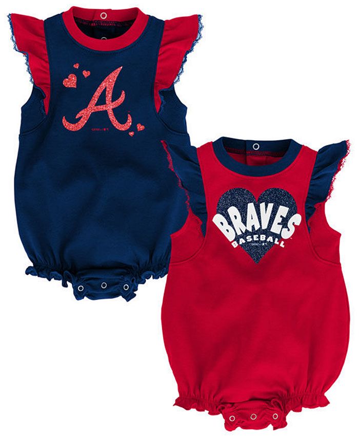Outerstuff Baby Atlanta Braves Double Trouble Bodysuit Set - Macy's