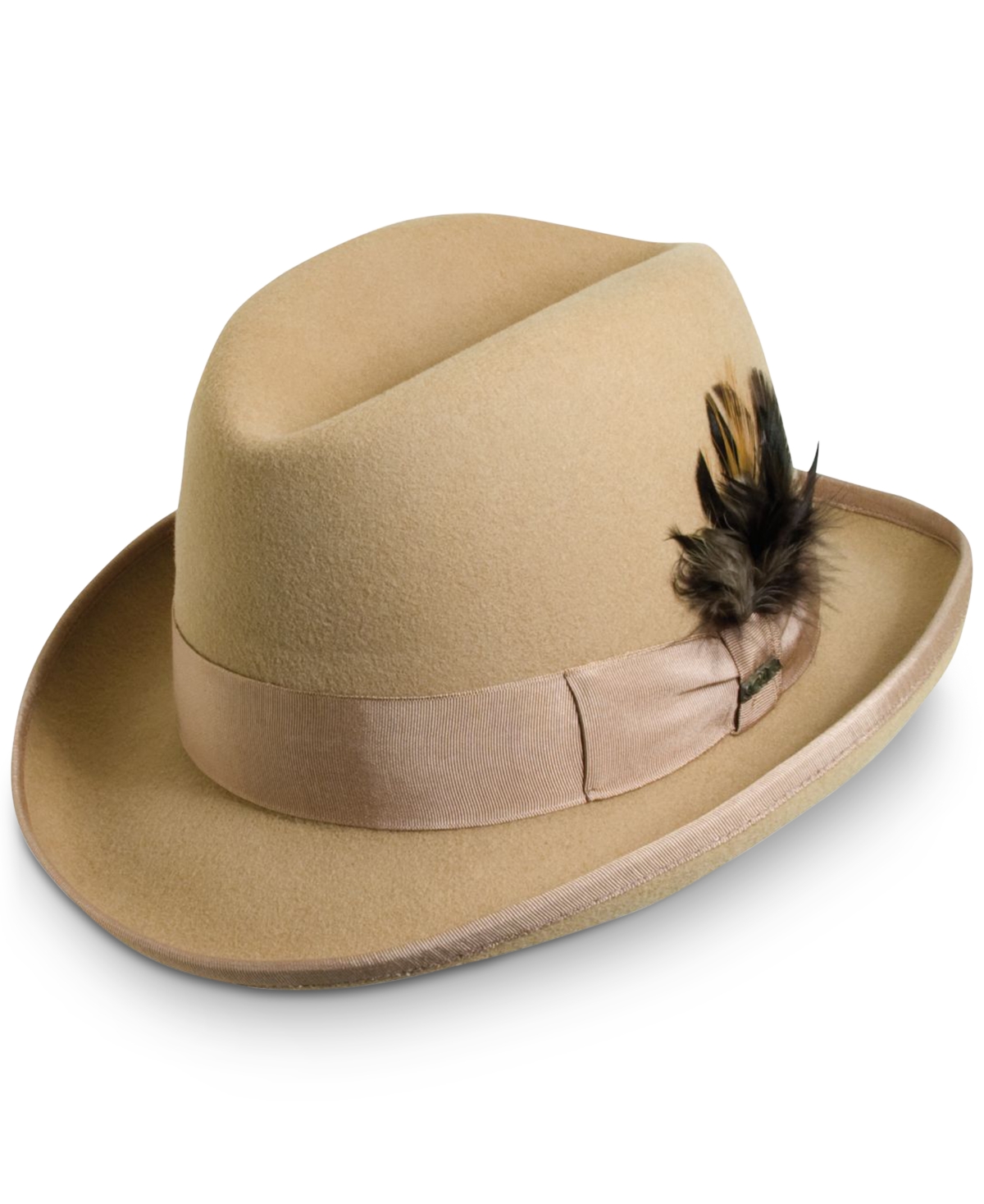 Men's Wool Homburg Hat - Camel
