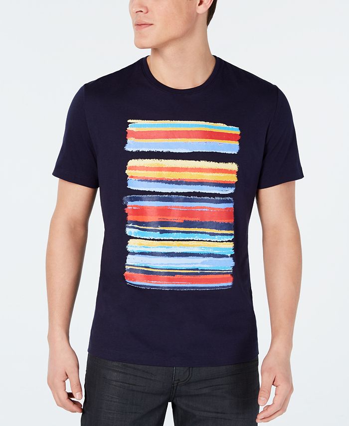 Alfani Men's Paint Stripe Graphic T-Shirt, Created for Macy's - Macy's