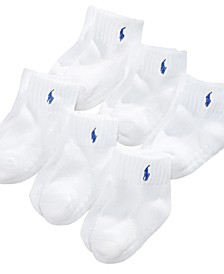 Ralph Lauren Baby Boys Quarter Length Low-Cut Socks 6-Pack