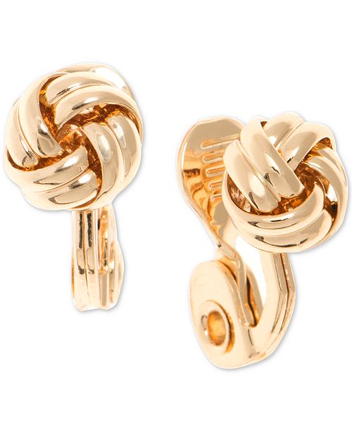 Anne Klein Knot E Z Comfort Clip On Button Earrings Reviews Earrings Jewelry Watches Macy S