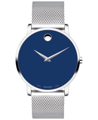 movado museum stainless steel