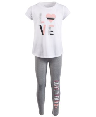 Ideology - Little Girls 2-Pc. Graphic-Print T-Shirt & Leggings Set