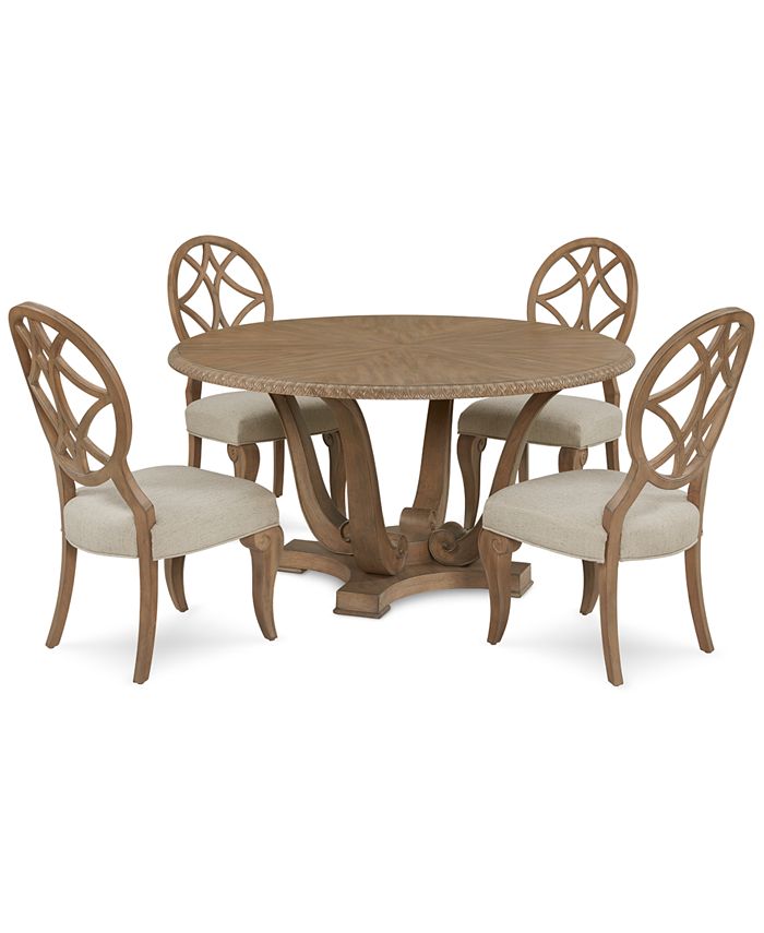 Furniture Trisha Yearwood Jasper County Stately Brown Round Dining