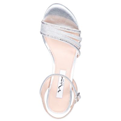 Women's Nelena Rhinestone Kitten Heel Sandals