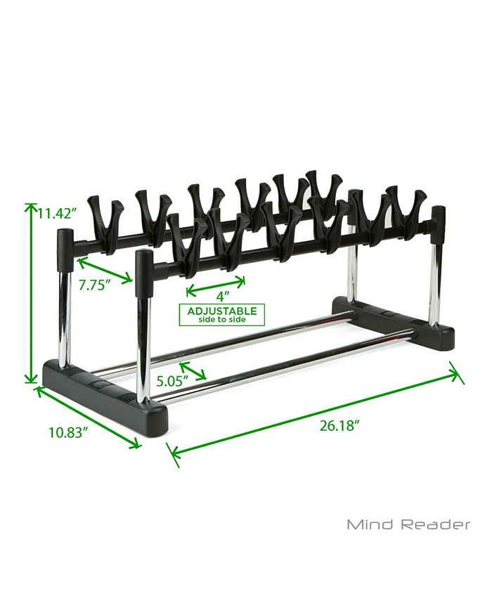 Mind Reader Shoe Rack Organizer 6 Pair Footwear Organizer Storage Stand