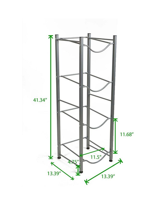 Mind Reader 4 Tier Stainless Steel Heavy Duty Water Cooler Jug Rack