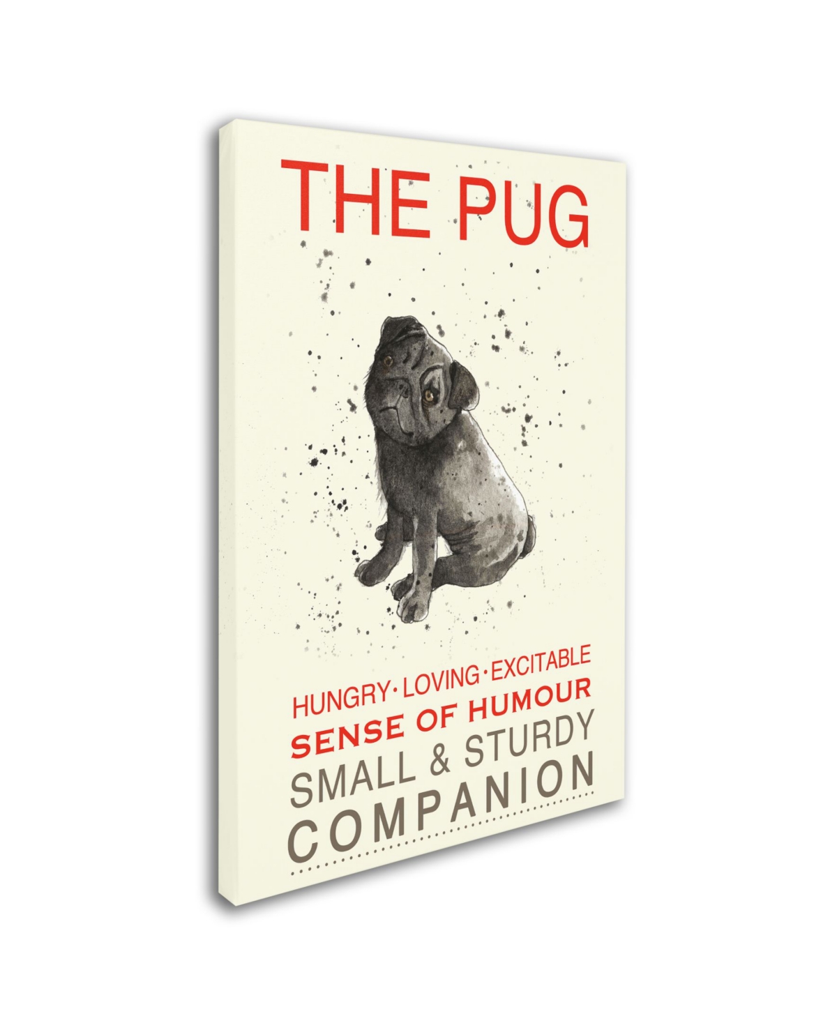 Michelle Campbell 'Black Pug' Canvas Art - 2