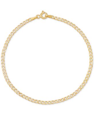 Italian Gold - Curb Link Chain Bracelet in 14k Gold