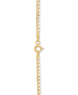 Lightweight Fine Curb Link 18" Chain Necklace in 14k Gold