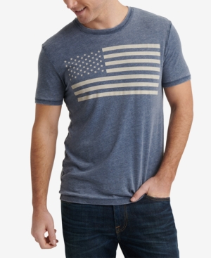 Shop Lucky Brand Men's Usa Flag Short Sleeve Graphic T-shirt In American Navy