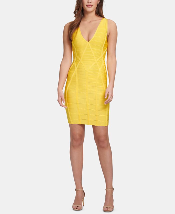 GUESS VNeck Bodycon Dress Macy's