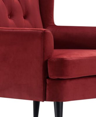 Elle D&eacute;cor Celeste Tufted Velvet Accent Chair