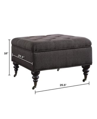Abbot Square Tufted Ottoman with Storage and Casters